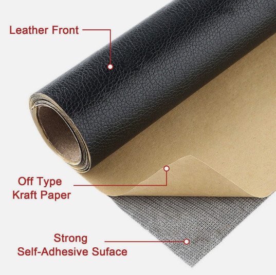 Self-Adhesive Vinyl Fabric Faux Leather Repair Patch for Car seat Sofas Kit
