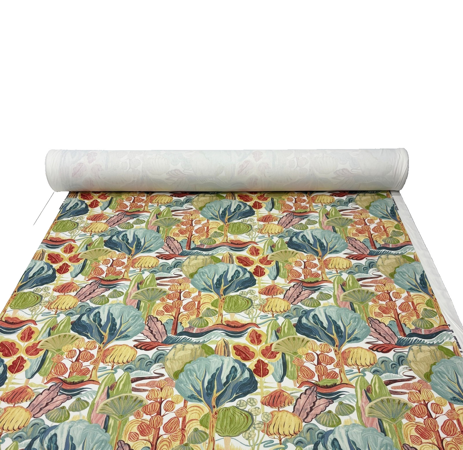 P KAUFMANN FAIRY MEADOW CARNAVAL ABSTRACT TREES MULTIPURPOSE FABRIC BY YARD 54″W