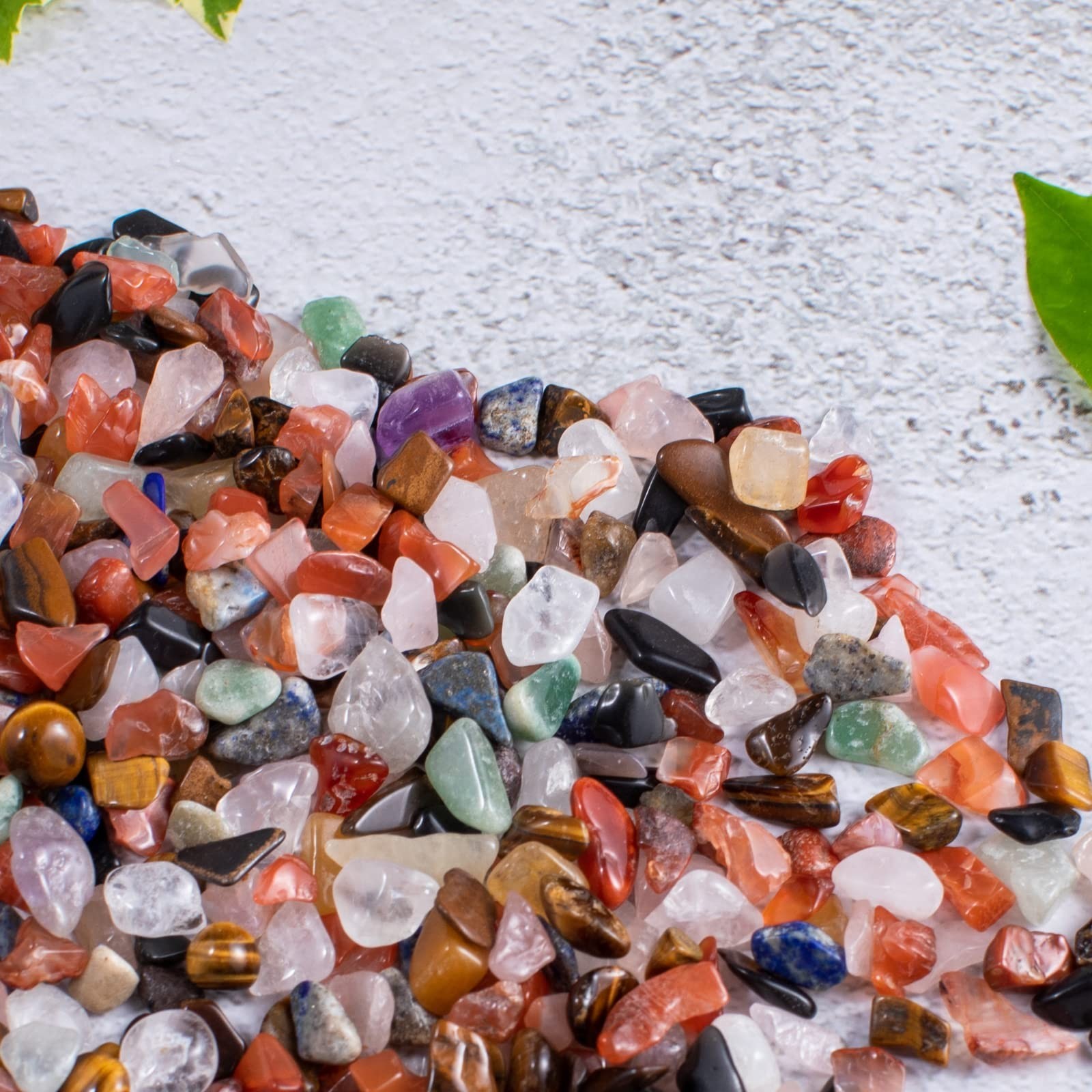 Assorted Stone Tumbled Chips Stone Crushed Crystal Quartz Irregular Shaped St…