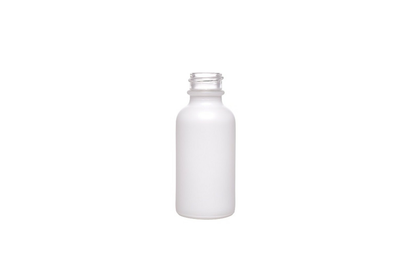 White Coated Boston Round Glass bottles White Dropper Cap 1 oz / 30 ml 12 Pack