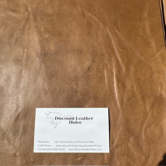 Slick Nick Brown wax/oil topcoat Discount Leather Hides 1.0mm ZA21