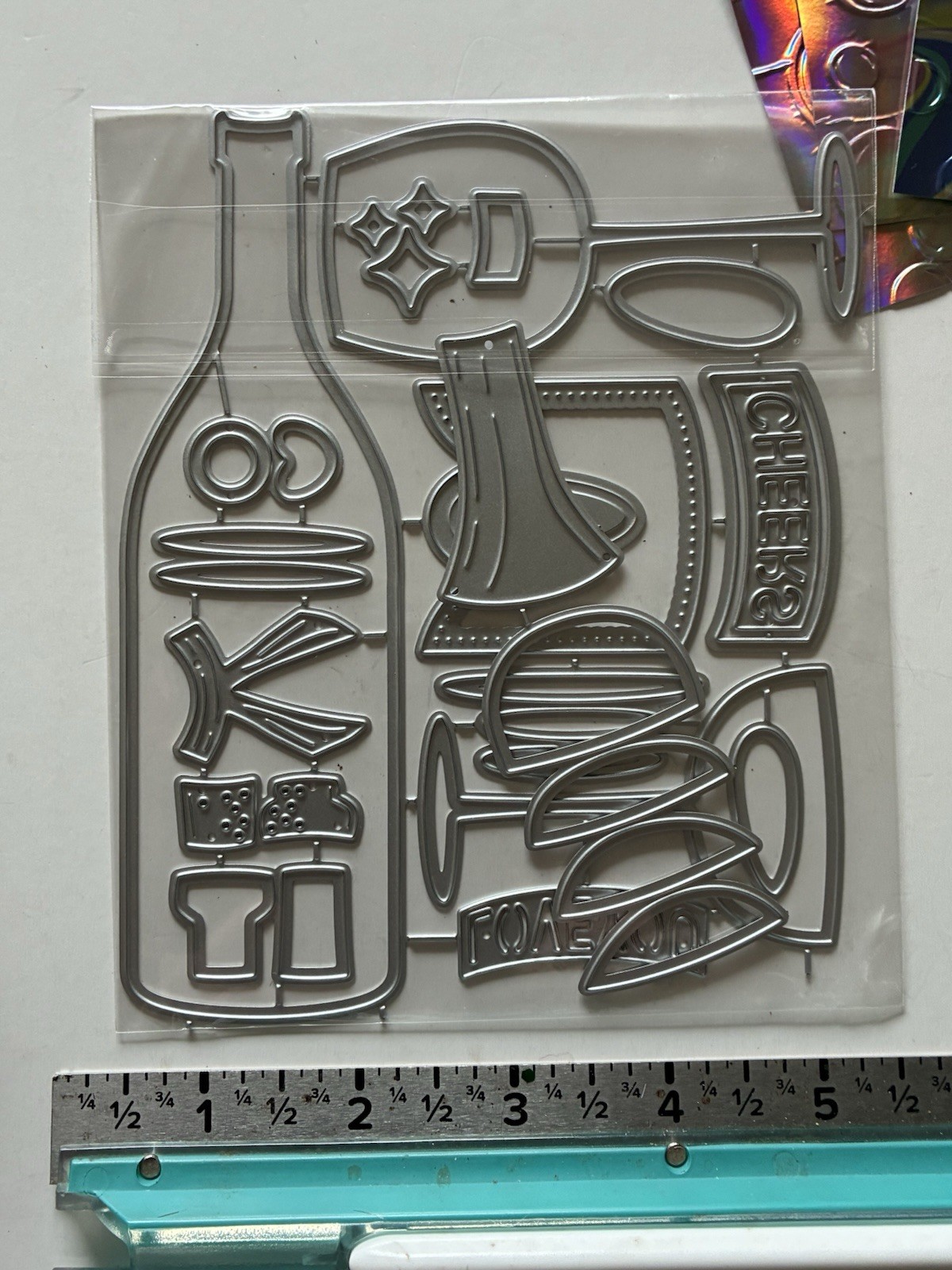 Stampin Up! Half Full stamps WINE XL Champagne Bottle Glass Celebration DIES
