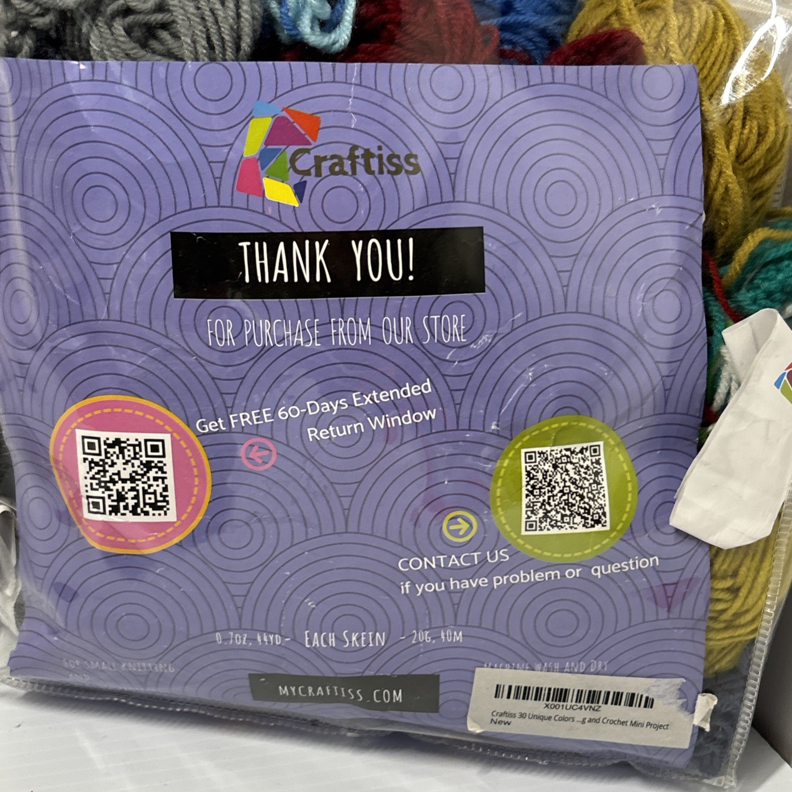 Yarn Lot Craftiss Variety Pack Bundle Mixed Multicolor Bulk