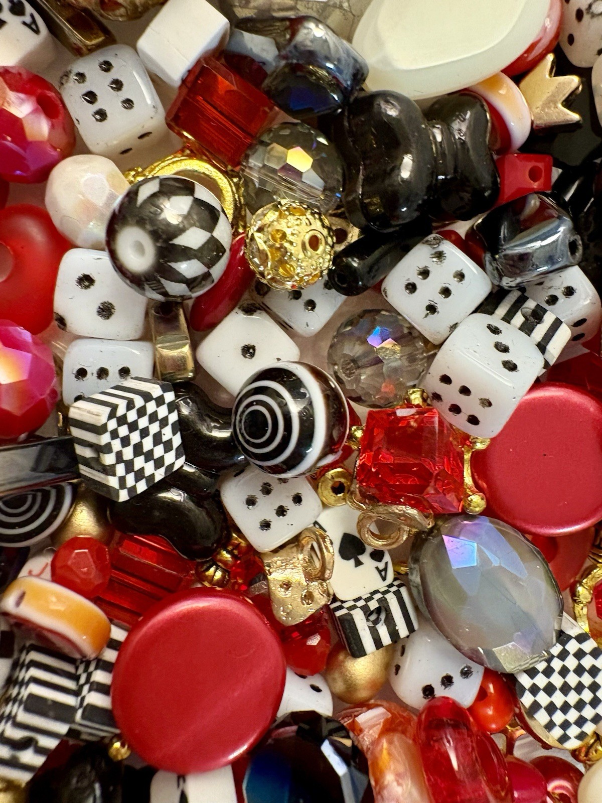 Casino Nights BEAD MIX for Jewelry Making – Glass, Gemstone, Boho, Czech