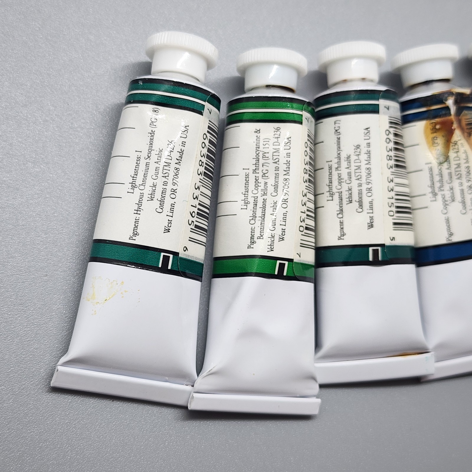 x6 M. Graham Artists Watercolor 15ml Tubes* – Phthalocyanine Blue Green Viridian