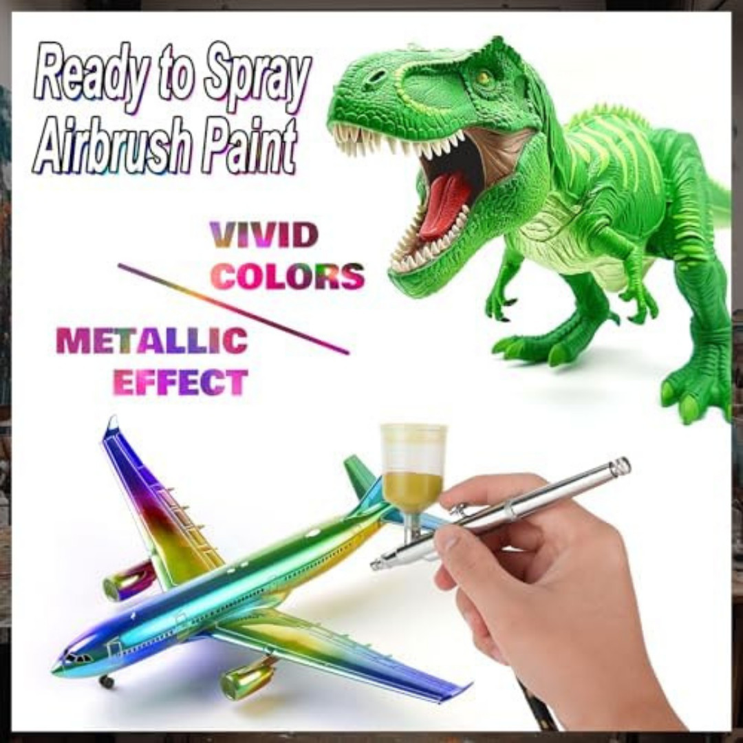 FansArriche Airbrush Paint Set, 20 Colors Acrylic Air brush Paint Kit, Ready…