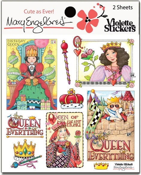 Mary Engelbreit Stickers 2 Sheets Mary’s Queens My Heart Everything Birthday