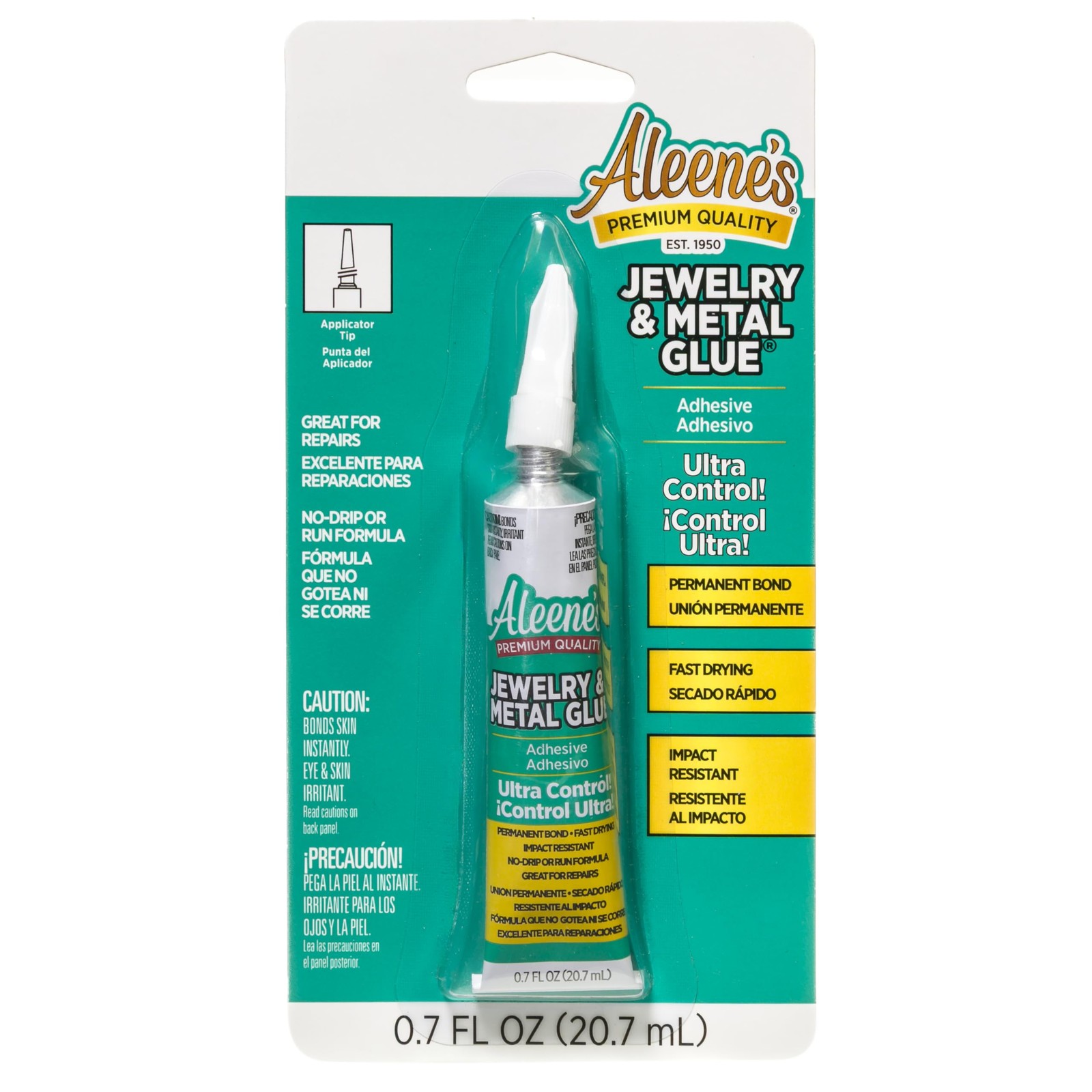 Aleene’s 21709 Jewelry & Metal Glue, 0.7 oz – Instant .70 ounce, Transparent