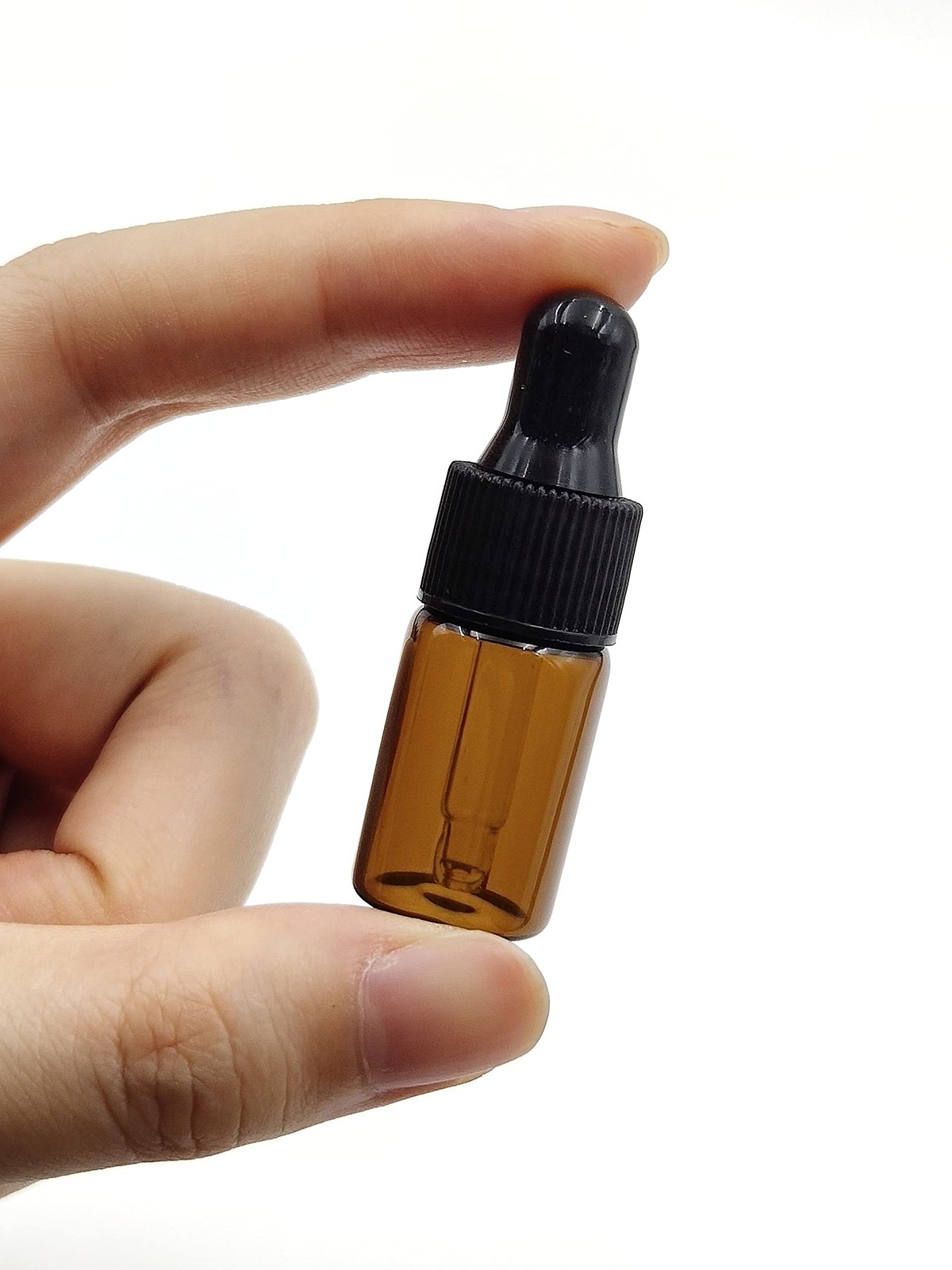 3ml Tiny Amber Glass Mini Dropper Bottles for Essential Oils, Cosmetics Vials