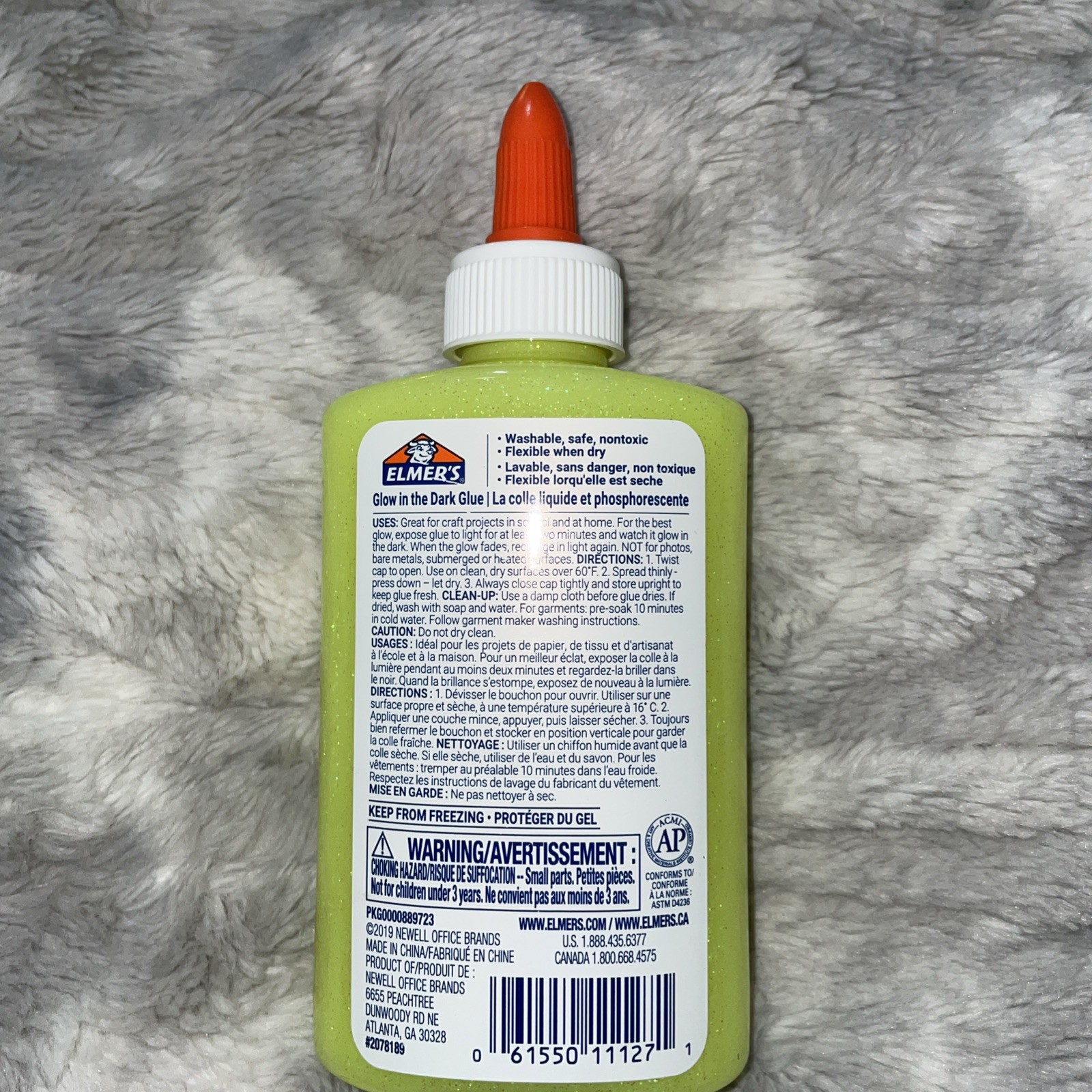 Elmer’s Glow In The Dark Glue 5oz Yellow Great for slime! Nontoxic/washable