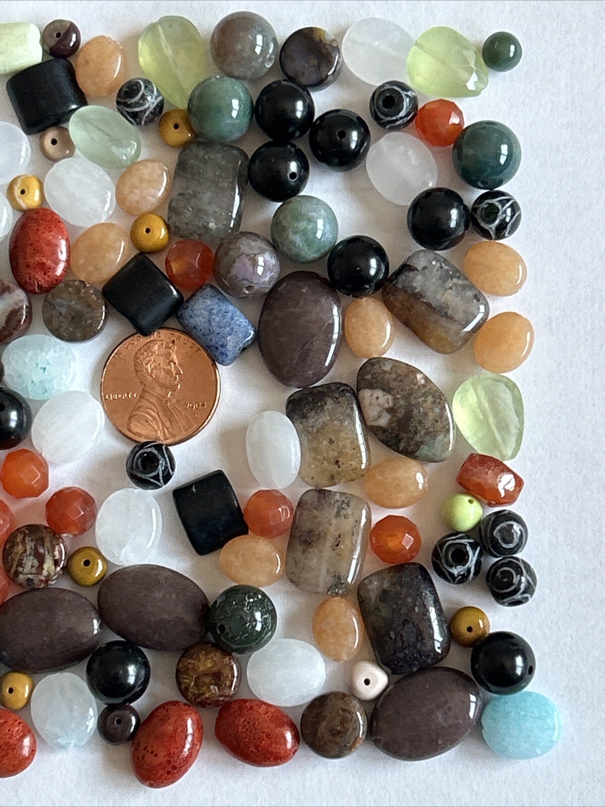 Lot Beautiful Natural Crystal Mineral Beads Drilled, Jewelry Making Over 1/4 Lbs