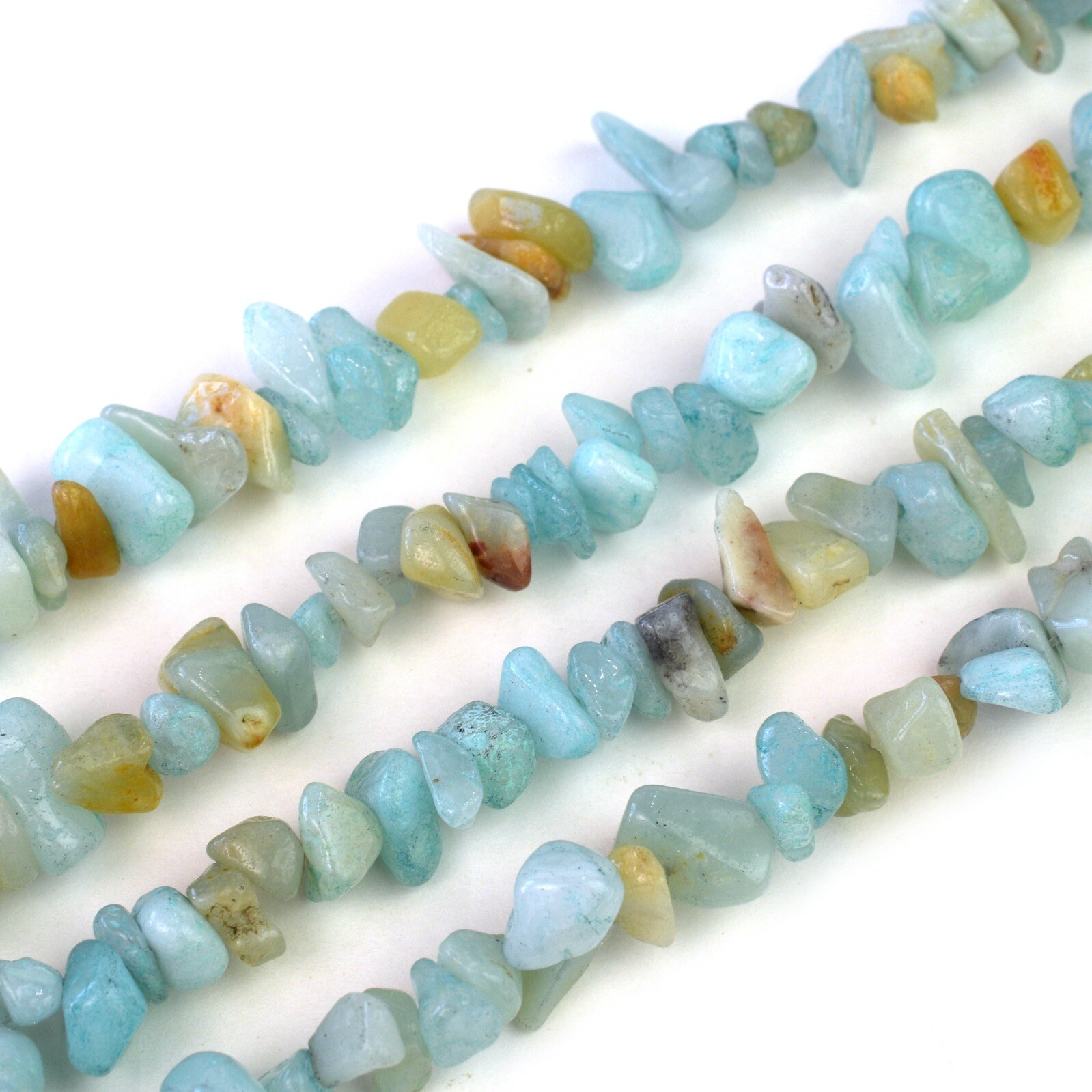 Natural Amazonite Chip Beads 32” Strand 5~8mm Jewelry Making Bulk Loose