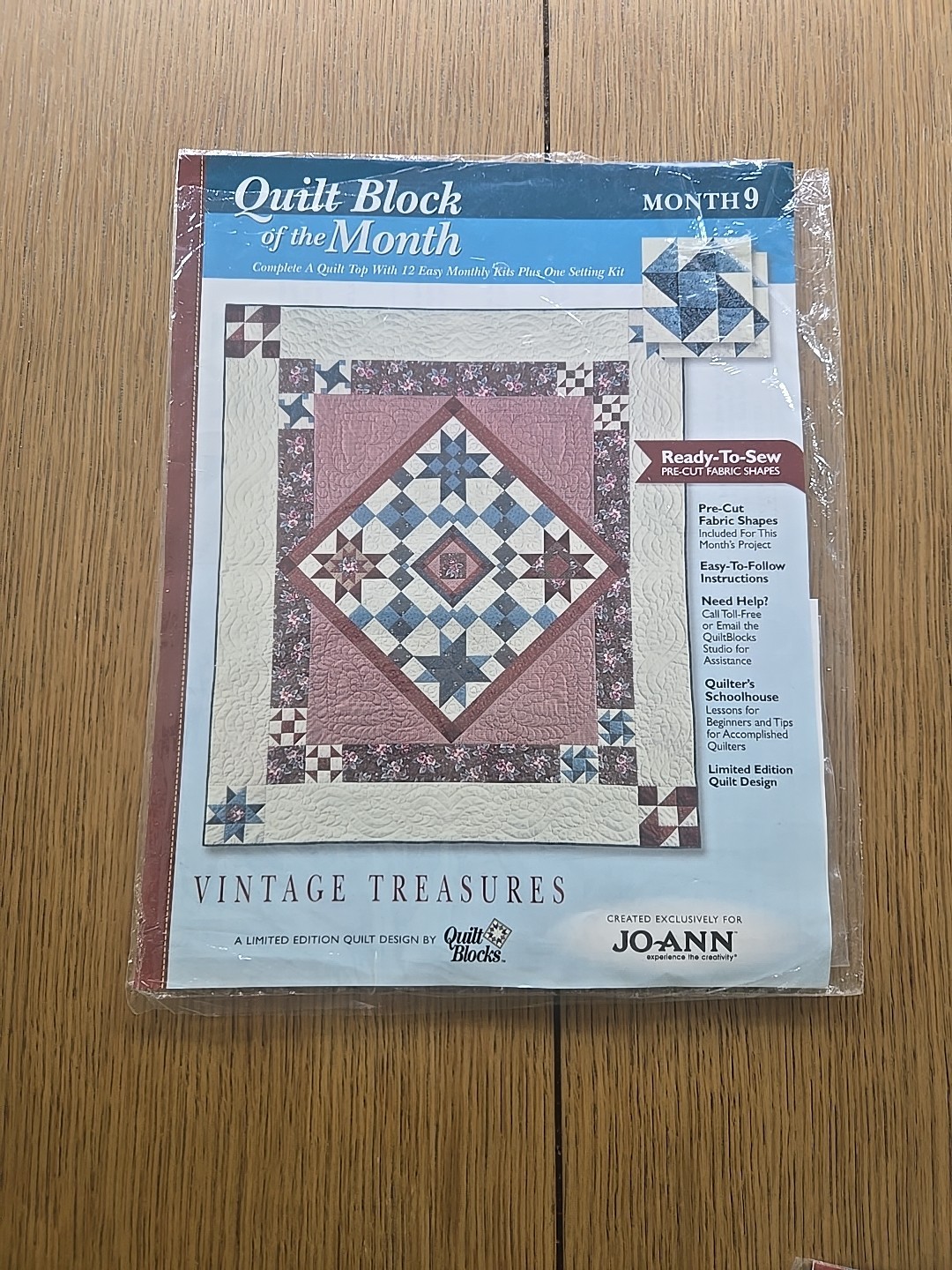 Joann Fabrics Quilt Blocks Quilt Of The Month Vintage Treasures Blocks 1-12