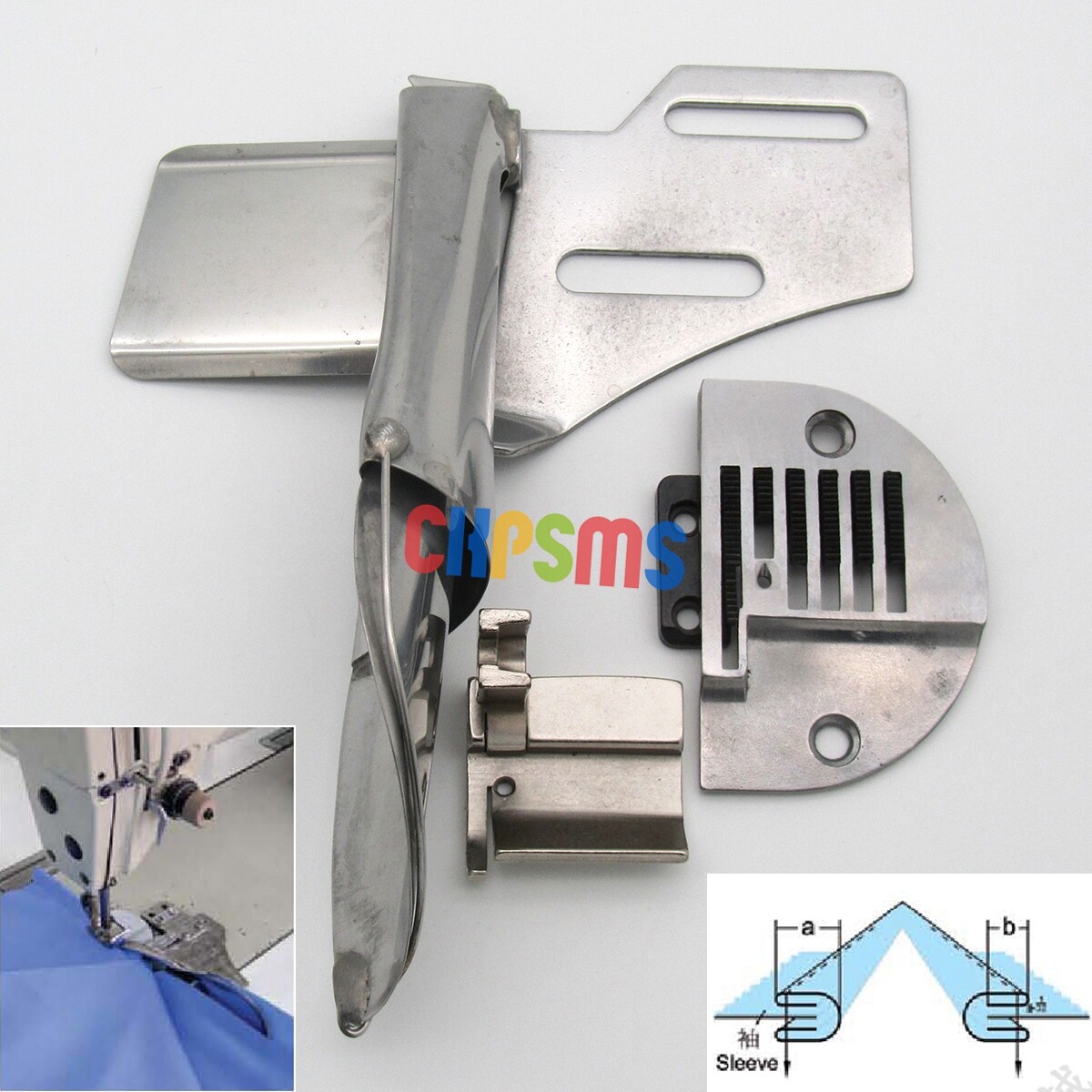 1 SET # KP-127 SLEEVE PLACKET FOLDER FOR ONE NEEDLE LOCKSTITCH MACHINE