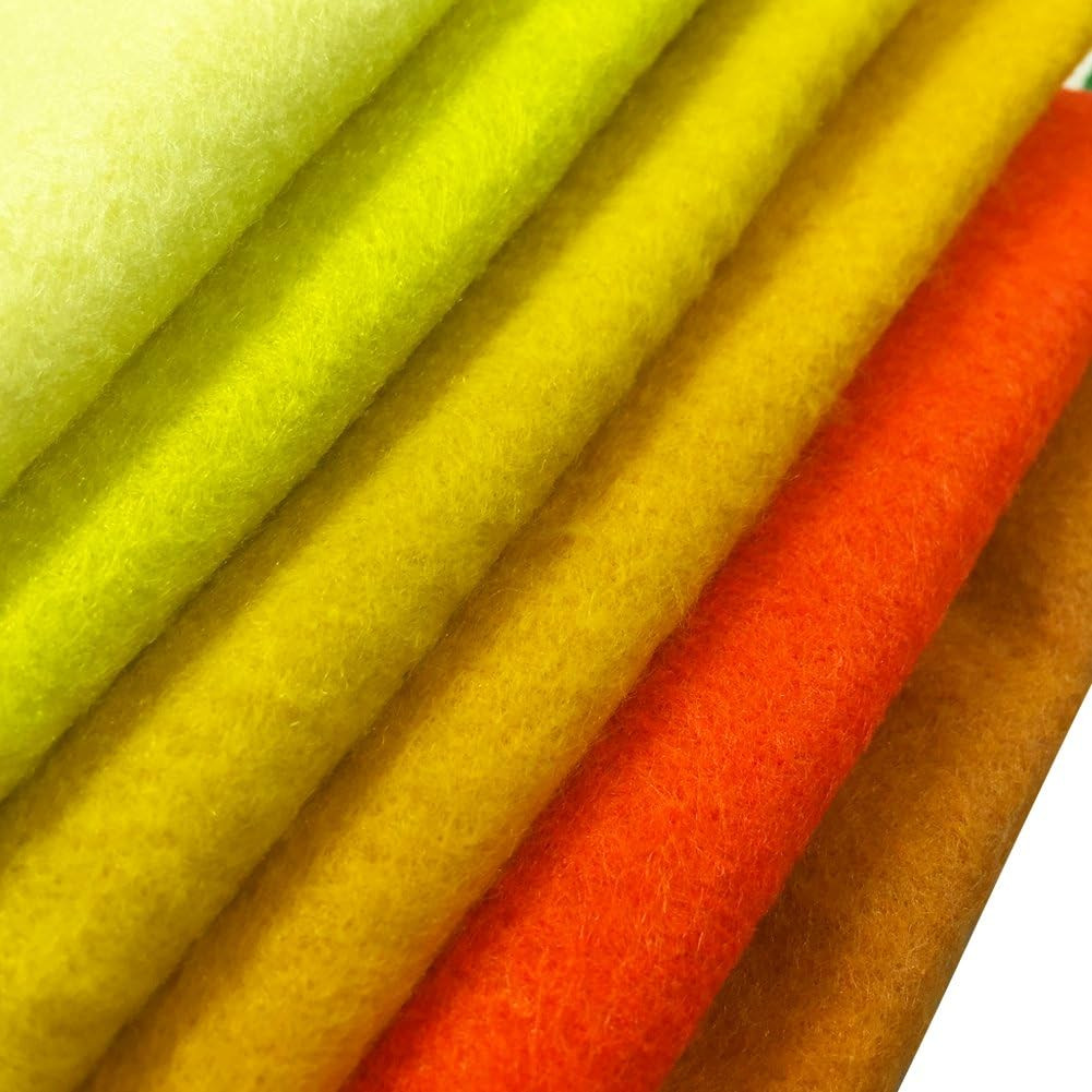 42Pcs1.4Mm Thick Soft Felt Fabric Sheet Assorted Color Felt Pack DIY Craft Se…