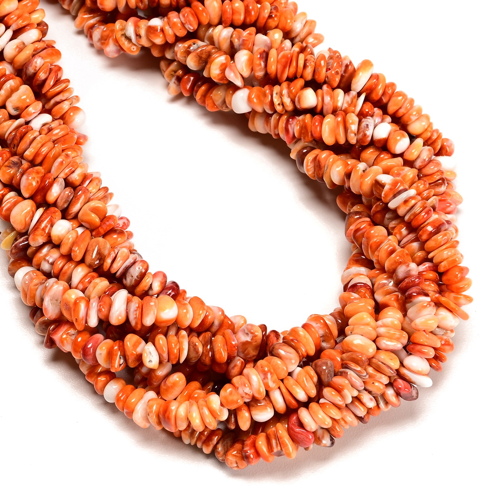 Natural Spiny Oyster Chips Shape Beads Size 5-6mm 7-8mm 8-10mm 16″ Strand