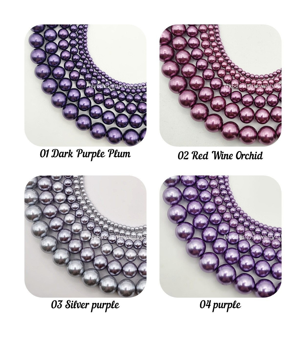 High Quality Glass Pearl Round Spacer Loose Beads 3mm 4mm 6mm 8mm 10mm 12mm 15″