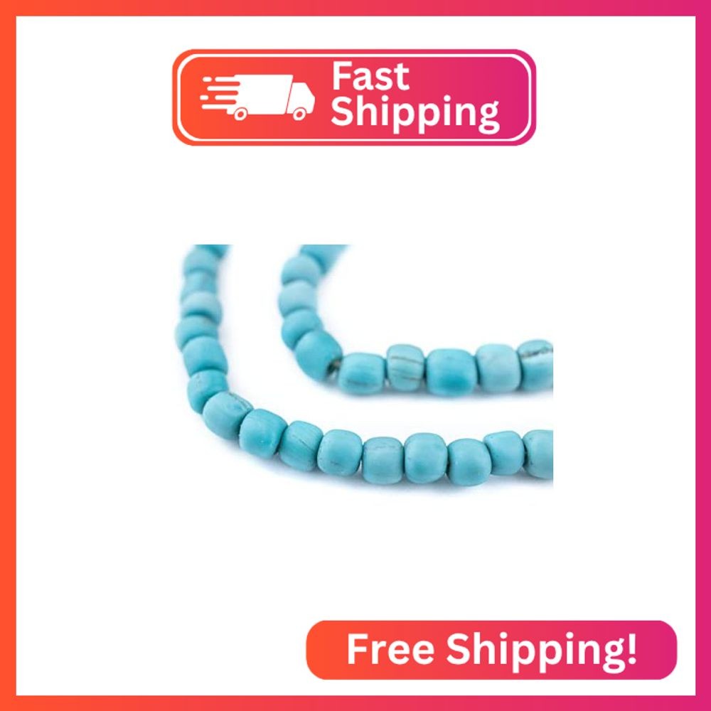 The Bead Chest Indonesian Glass Beads, Small Java Bali 4mm Spacers Jewelry Makin