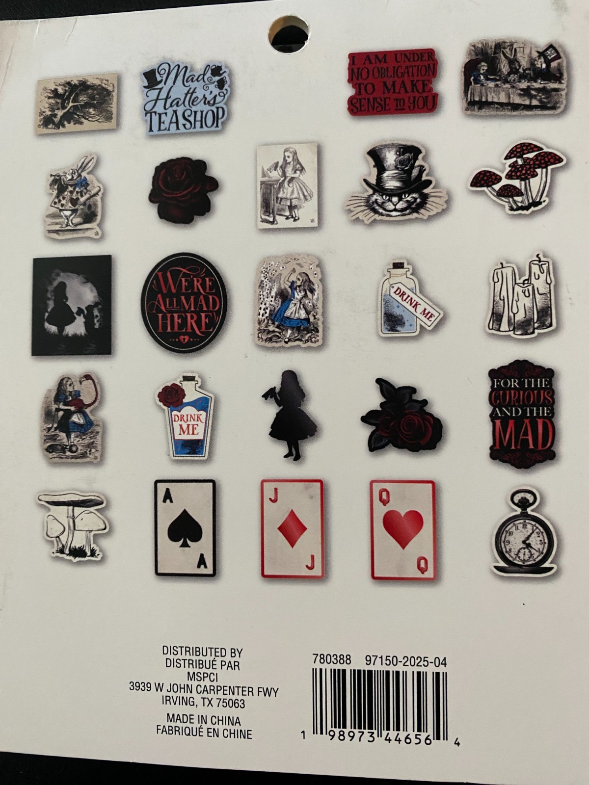 RECOLLECTIONS HALLOWEEN DIE CUT SHAPES EPHEMERA 24 PC ALICE’S ADVENTURES
