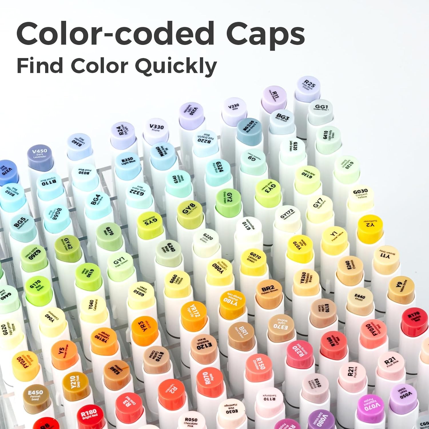 Ohuhu 120 Unique Colors Brush-and-Fine Dual Tips Alcohol-Based Markers+1 Blender