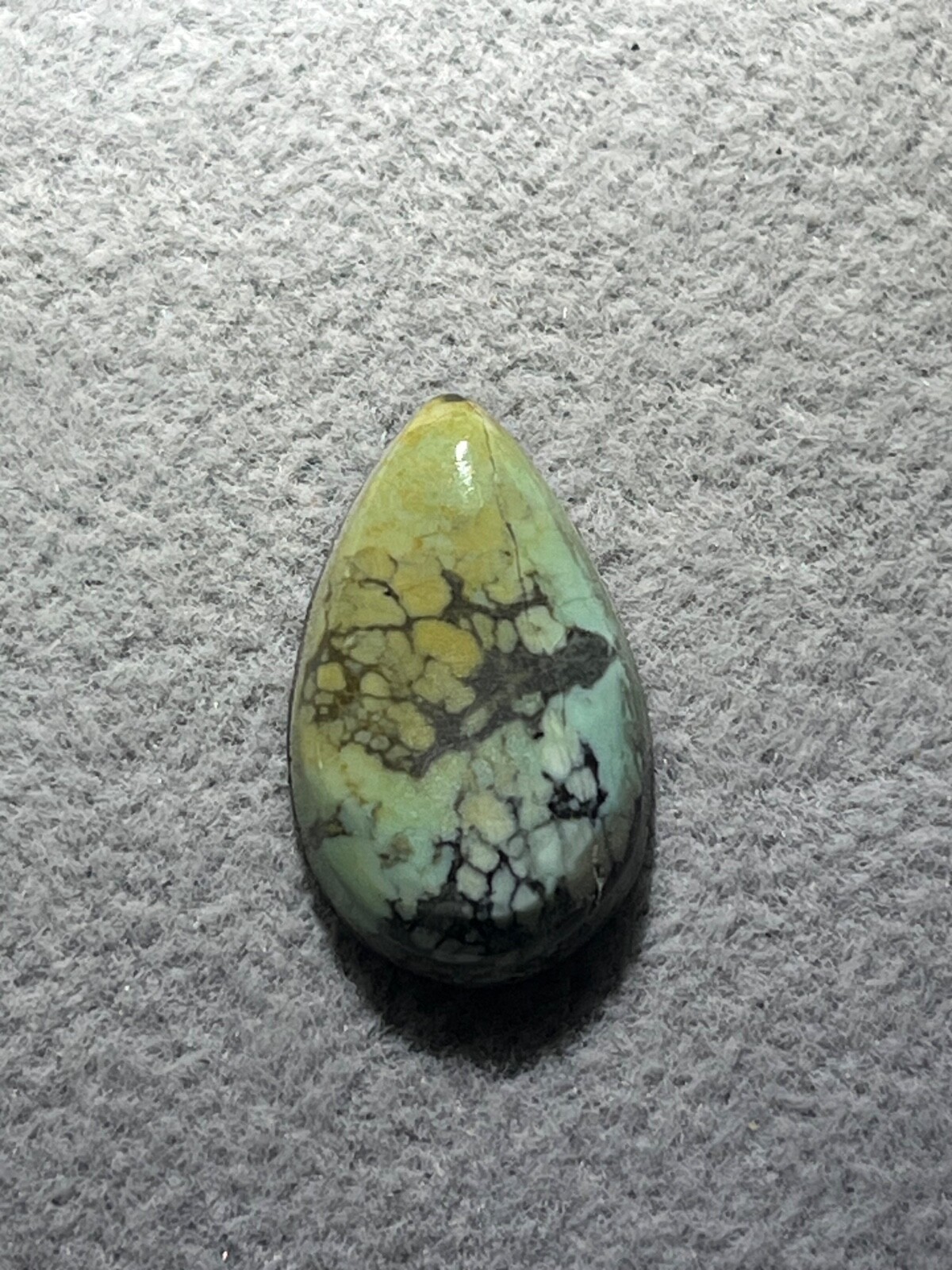 Tree Frog Variscite mine 8.35 ctw pear tear drop Cabochon NV, USA