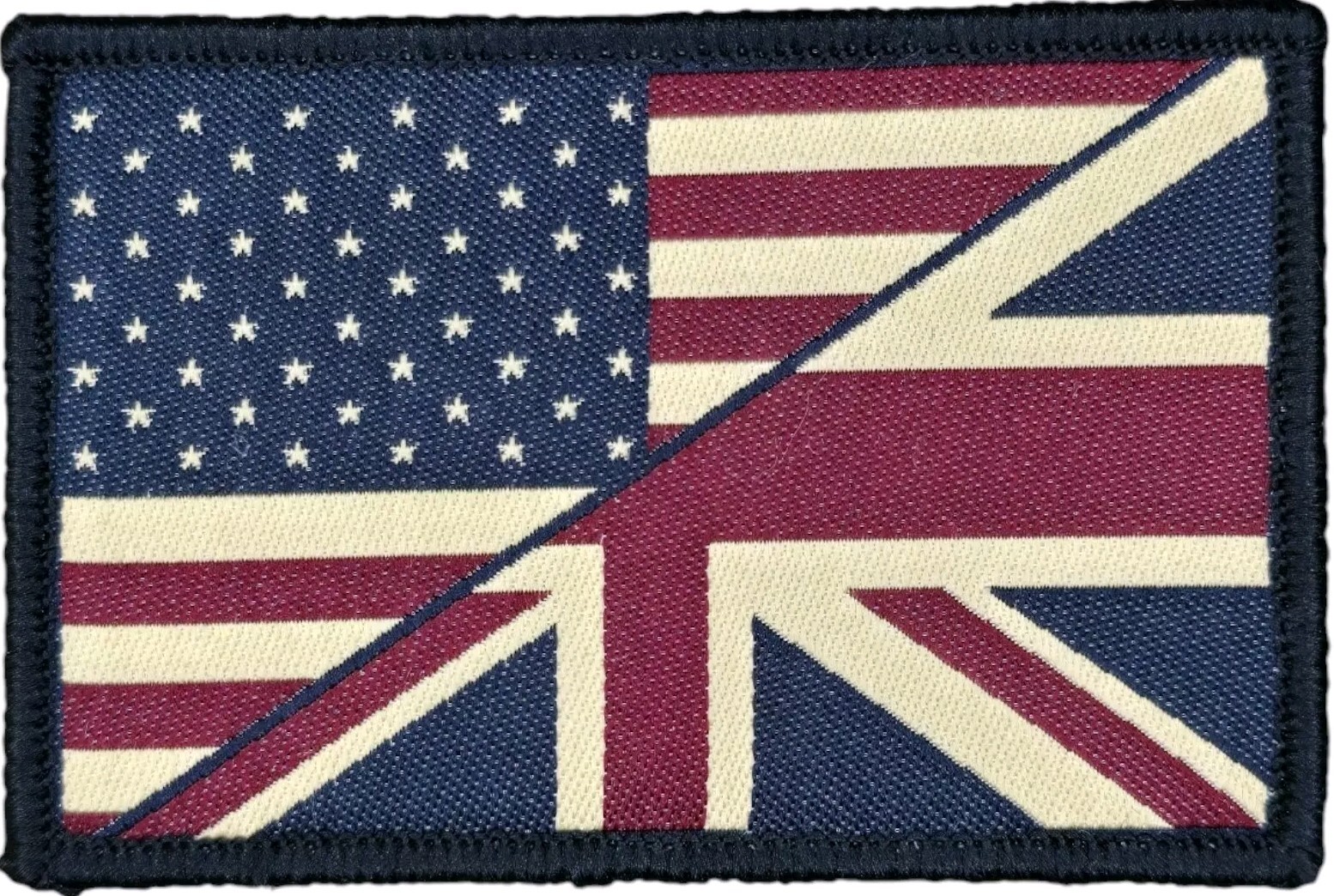 UNITED KINGDOM / USA COUNTRY FLAG UK BRITISH EMBLEM SUBDUED TACTICAL HOOK PATCH