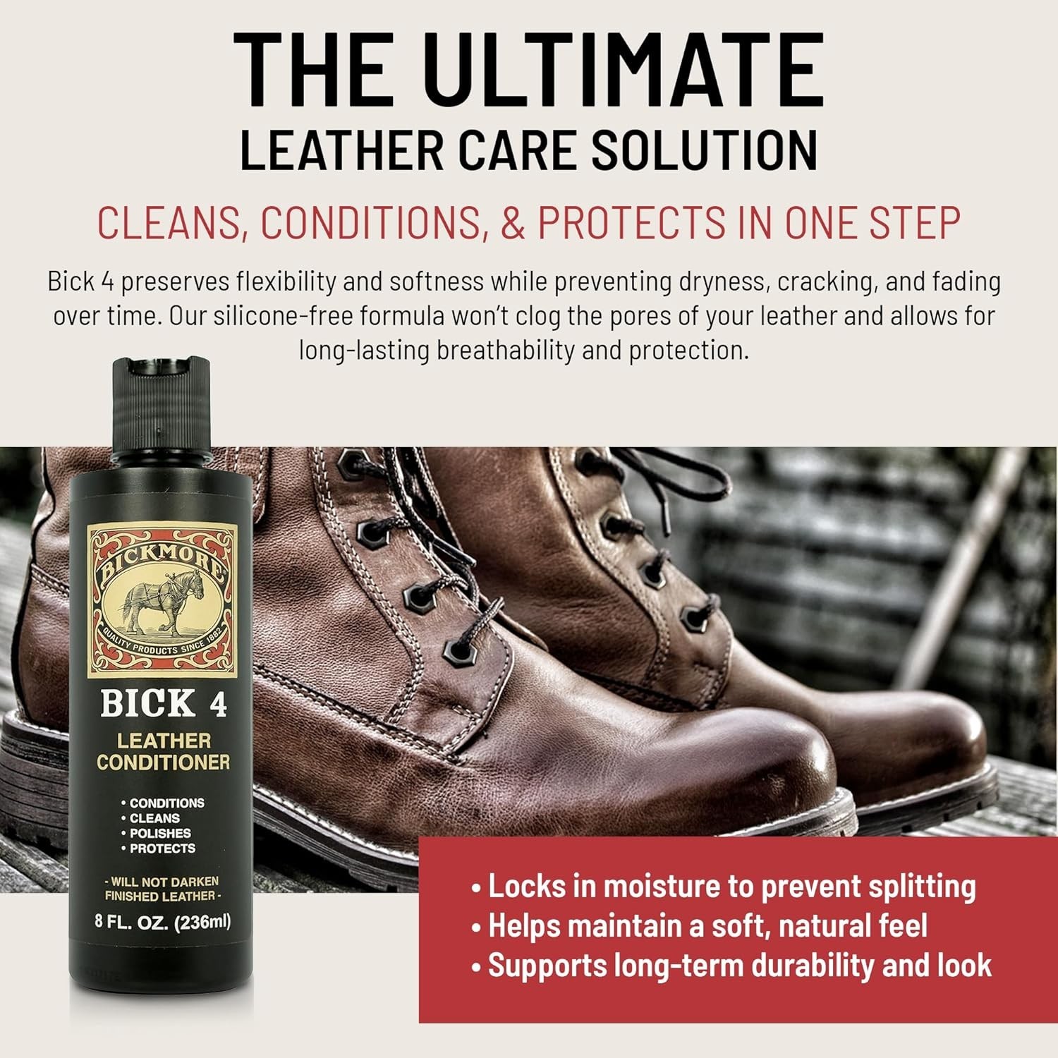 Bick 4 Leather Conditioner 16 Fl Oz – Best Since 1882 – 16 Fl Oz (Pack of 1)
