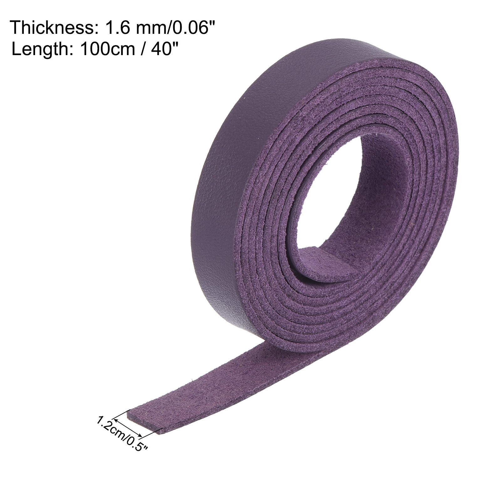 Leather Straps Strip Belt 1.2cm(0.5″ Width) Leather Strips Purple