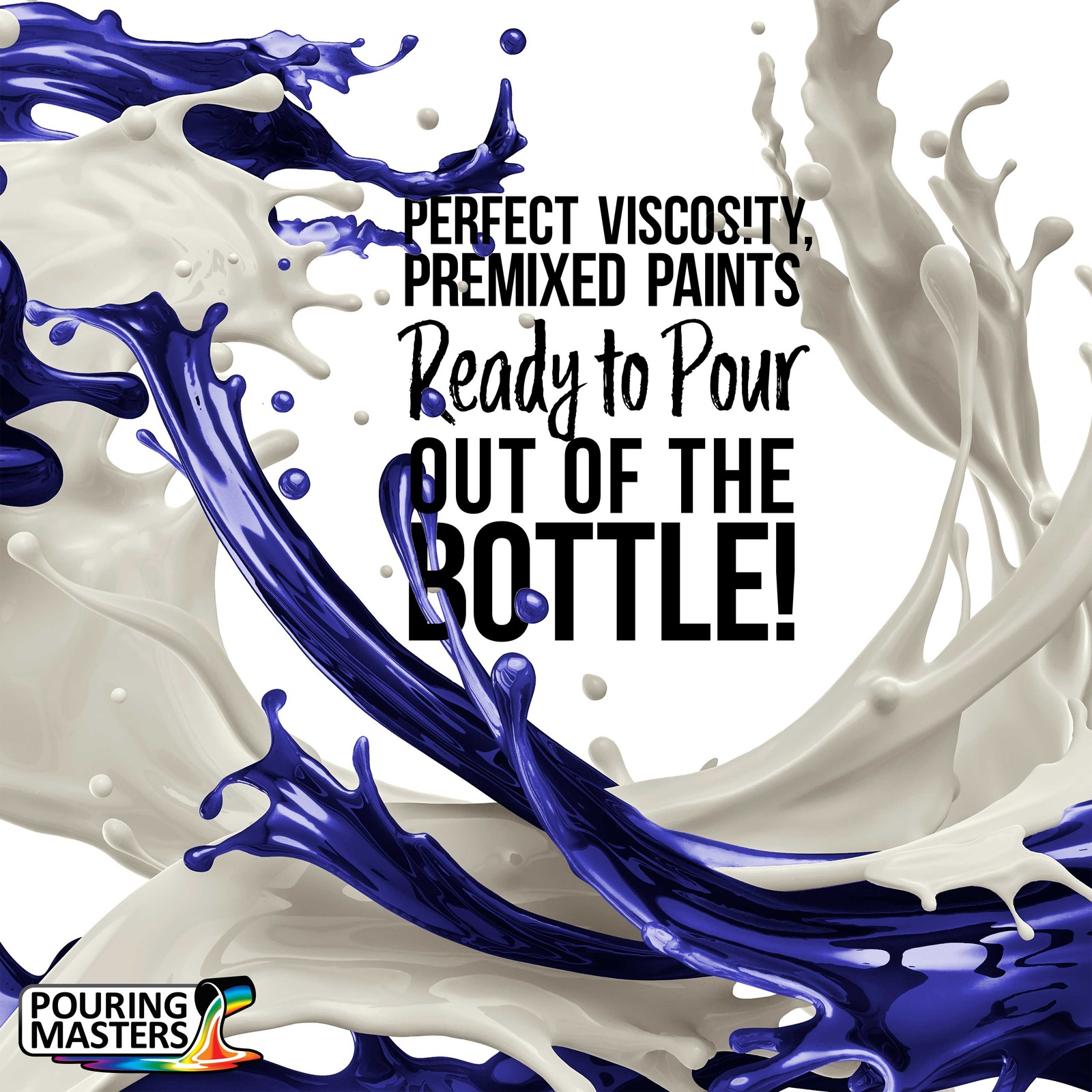 Pouring Masters Ultramarine Blue 8ozBottle Water-Based Acrylic Pouring Paint