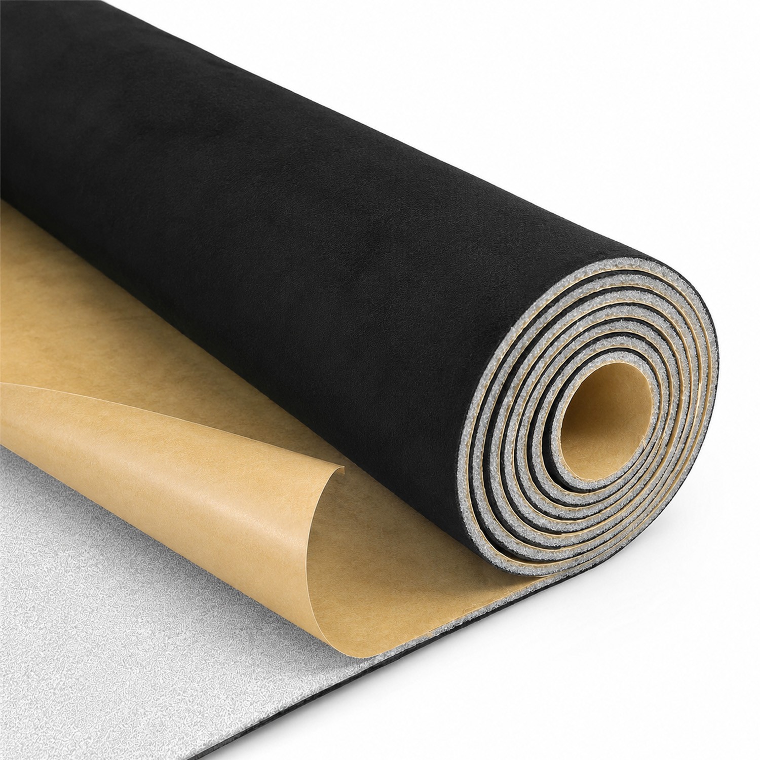 Black Automotive Suede Headliner Fabric with Adhesive Backing Replacement Repair