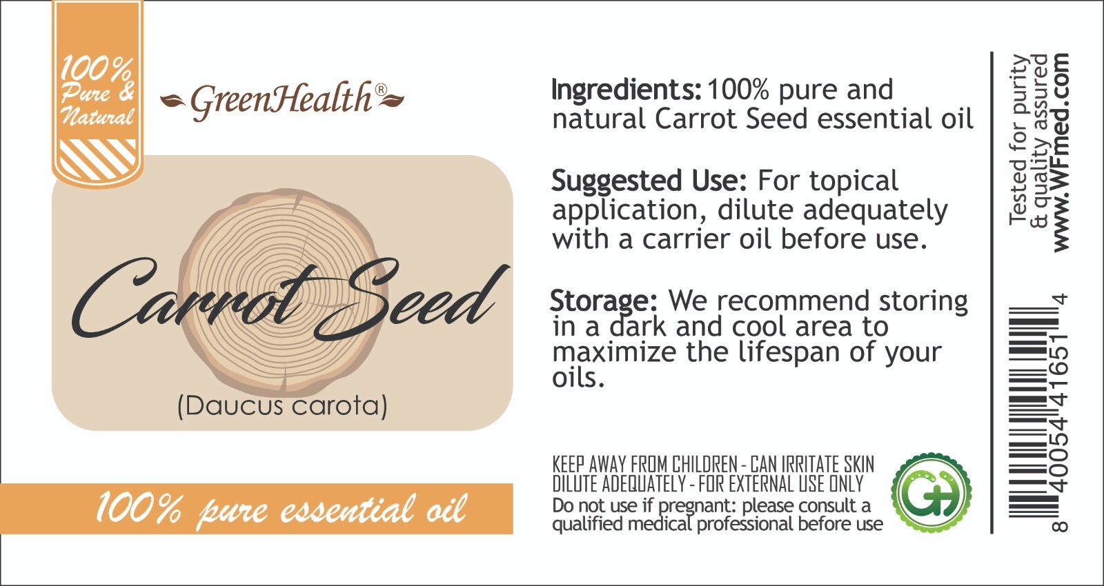 1 fl oz Carrot Seed Essential Oil (100% Pure & Natural) – GreenHealth