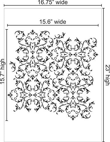 Victorian Baroque Wall Stencil Reusable Decor Painting Template