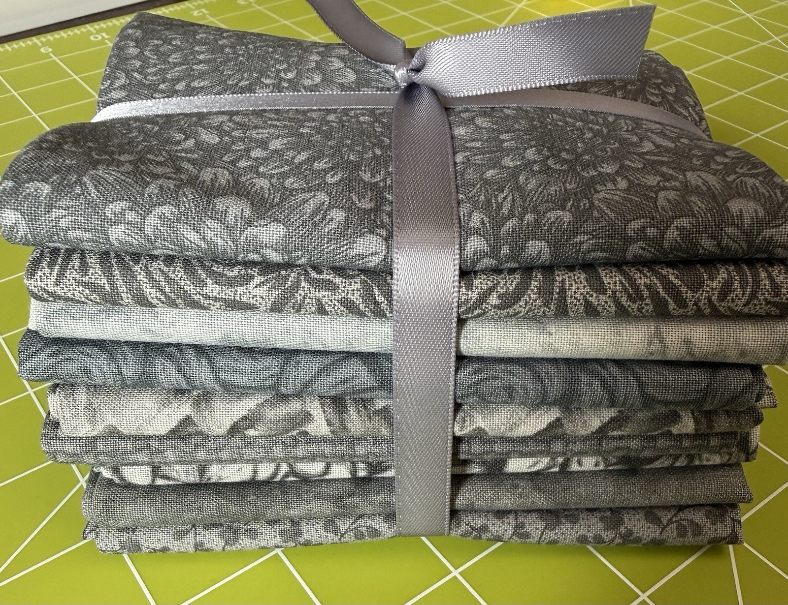All Gray Fat Quarter Bundle 9 Different Designs
