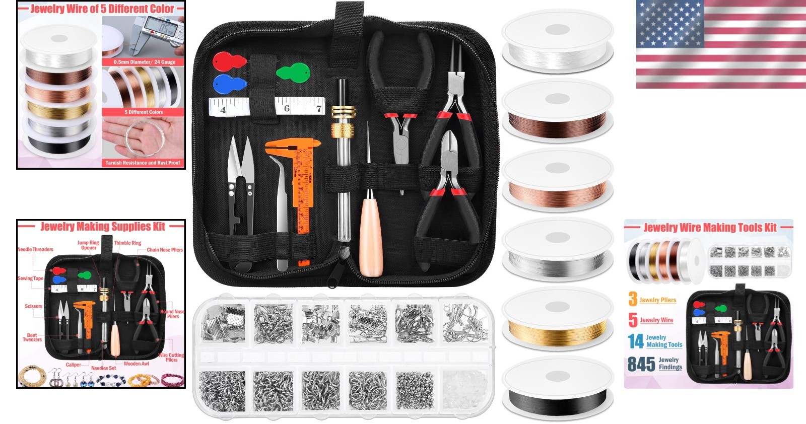 Jewelry Making Kit with Tools & Wire
