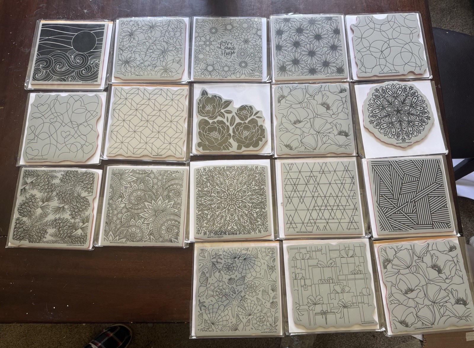 Large Lot Of Simon Says Stamp Background Stamps