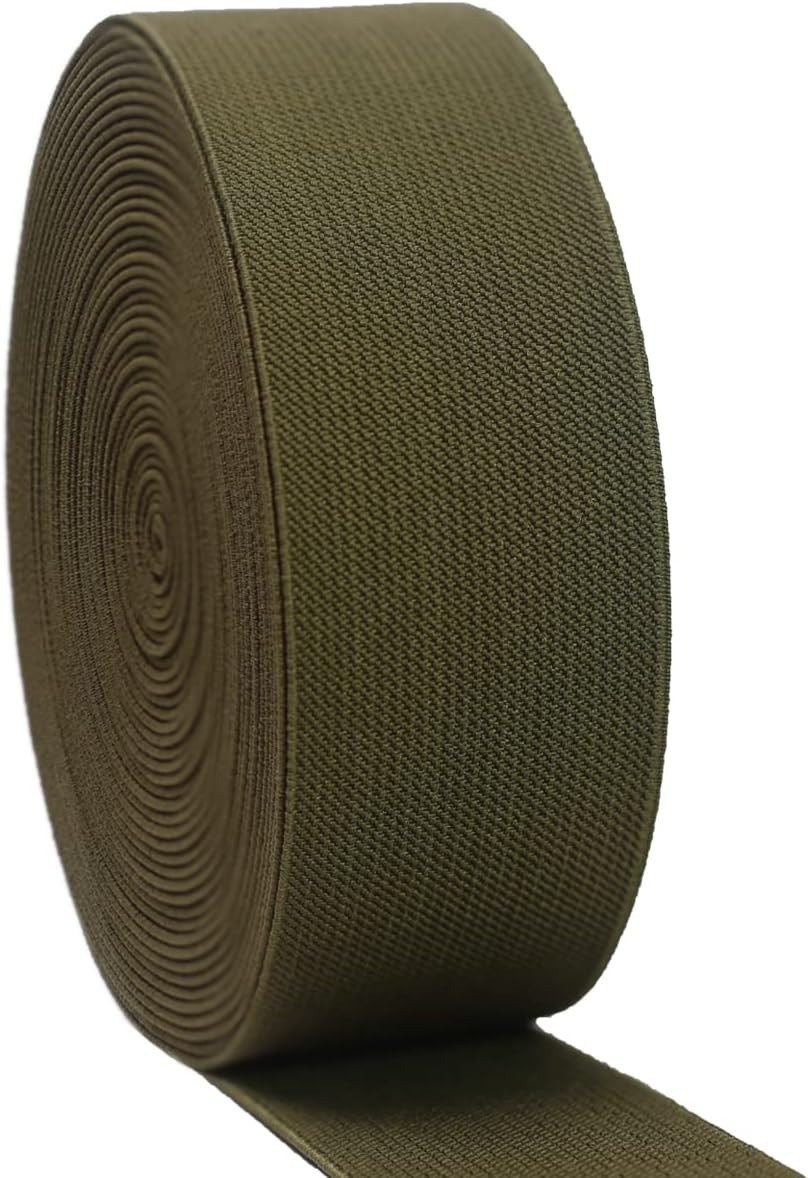 2 Inch Olive Green Knit Elastic Band for Sewing 10 Yards 50Mm