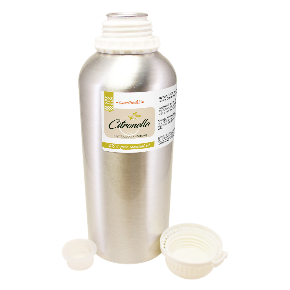 Bulk 32 fl oz Citronella Essential Oil (100% Pure & Natural) in Aluminum Bottle