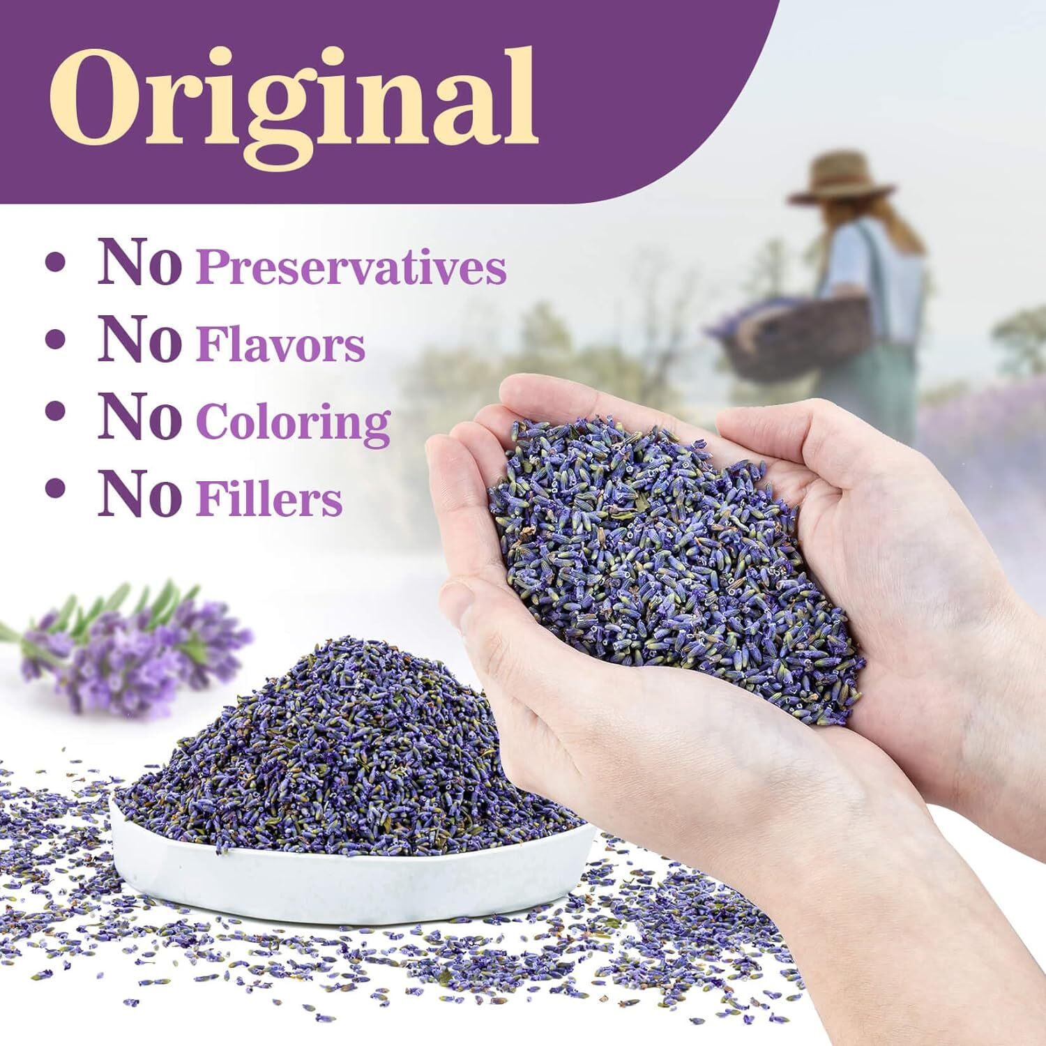 110g French Lavender Dried Lavender Organic Lavender Sachets for Drawers Closets