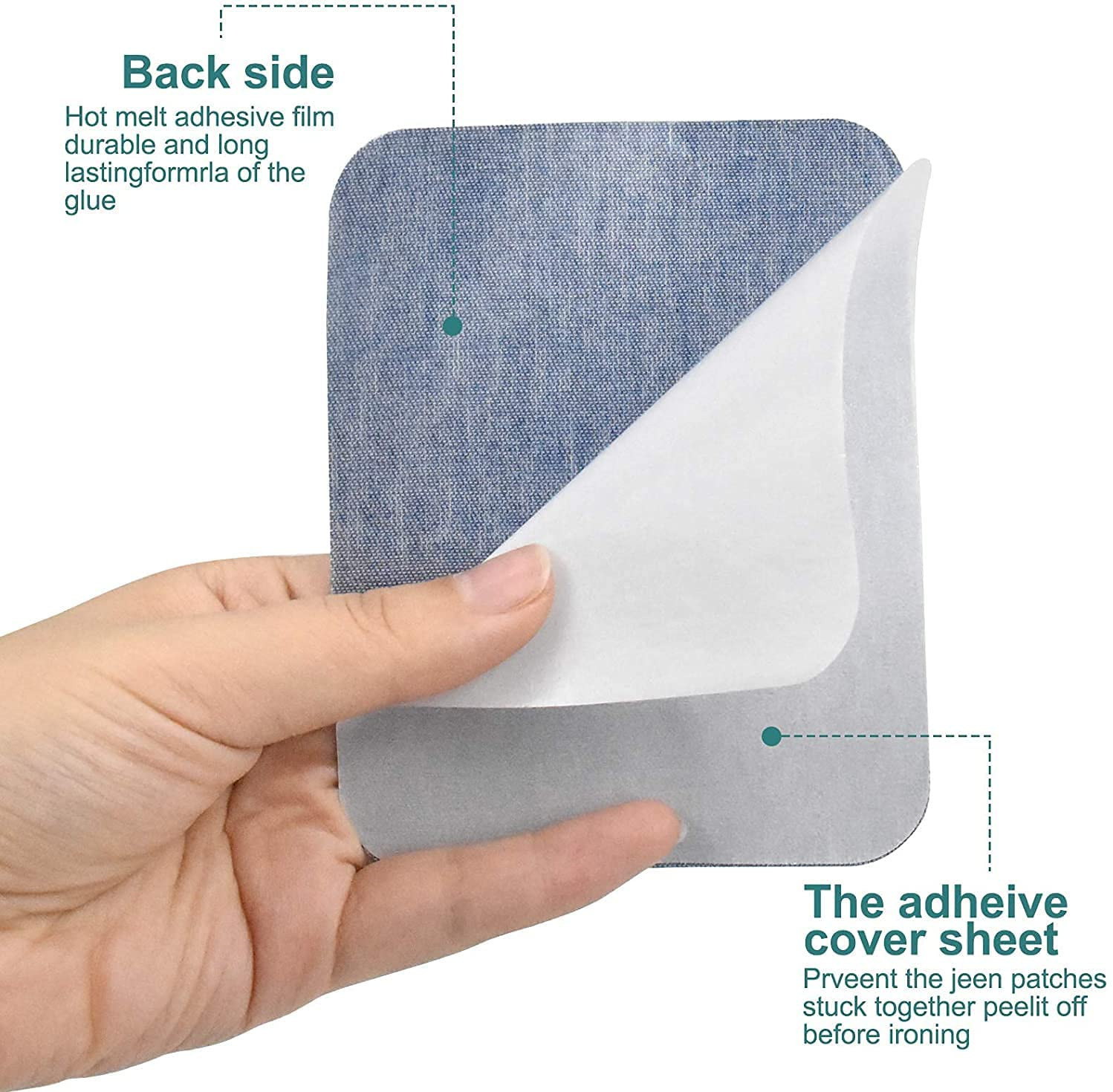 Iron on Patches for Clothing Repair 20PCS Jeans Denim Patches Kit 3″ by 4-1/4″