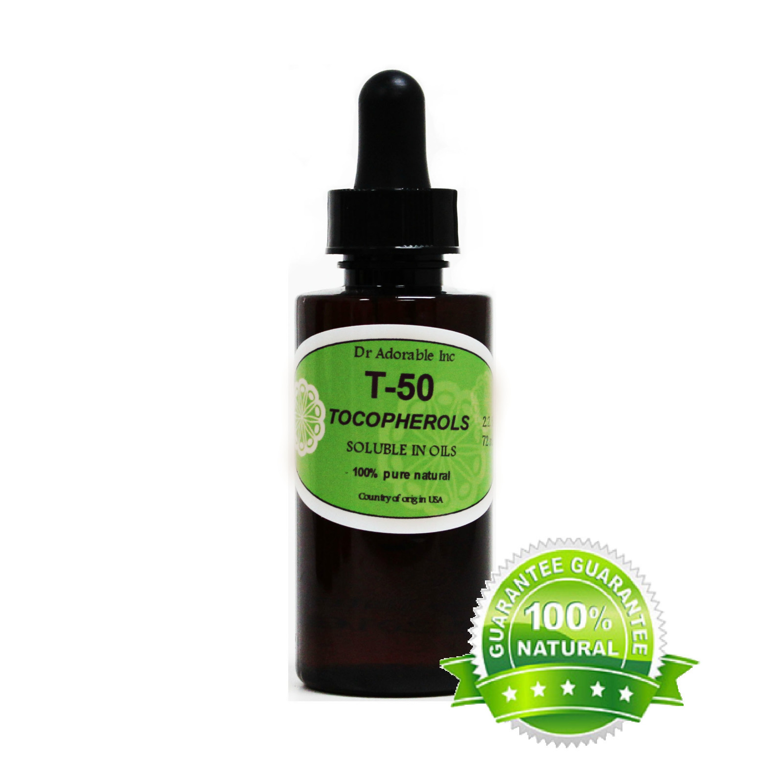 TOCOPHEROLS T-50 VITAMIN E OIL ANTI AGING BY DR.ADORABLE FROM 2 OZ-1 GALLON