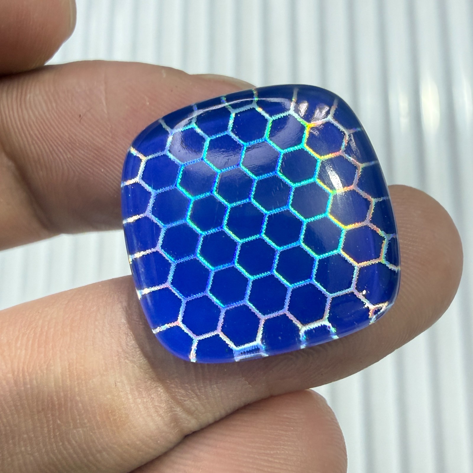 Honeycomb Square Cabochon Gemstone, Handmade Loose Stone, Making For Jewelry