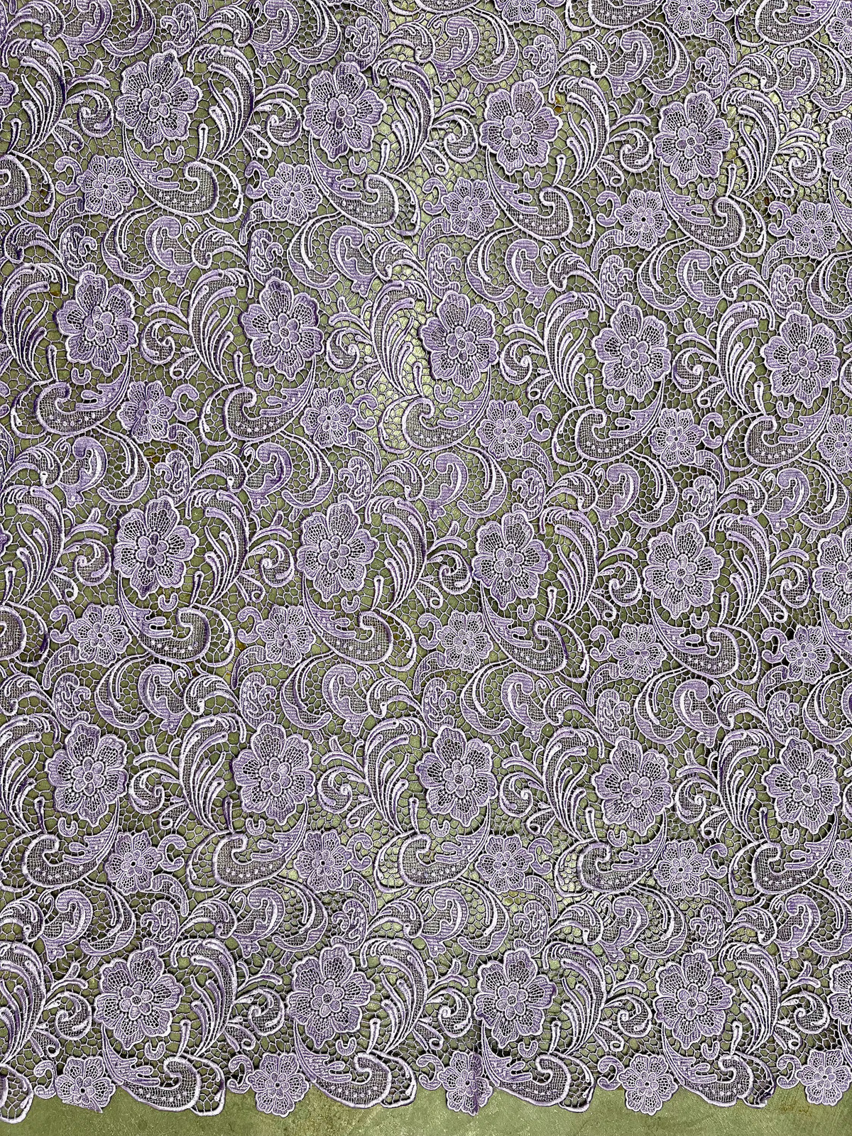 Maggie LAVENDER Guipure Venice Heavy Lace Fabric by the Yard – 10019
