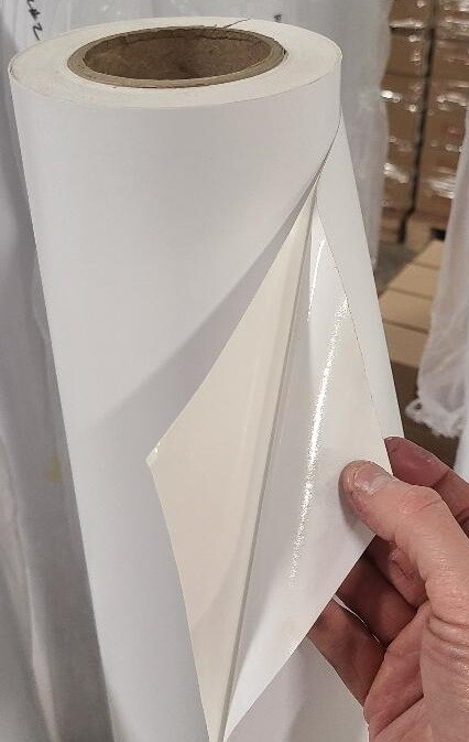 6.0 mil Matte White Perm Remov Semi-Rigid Self-Adhesive Vinyl Solvent/Latex Roll