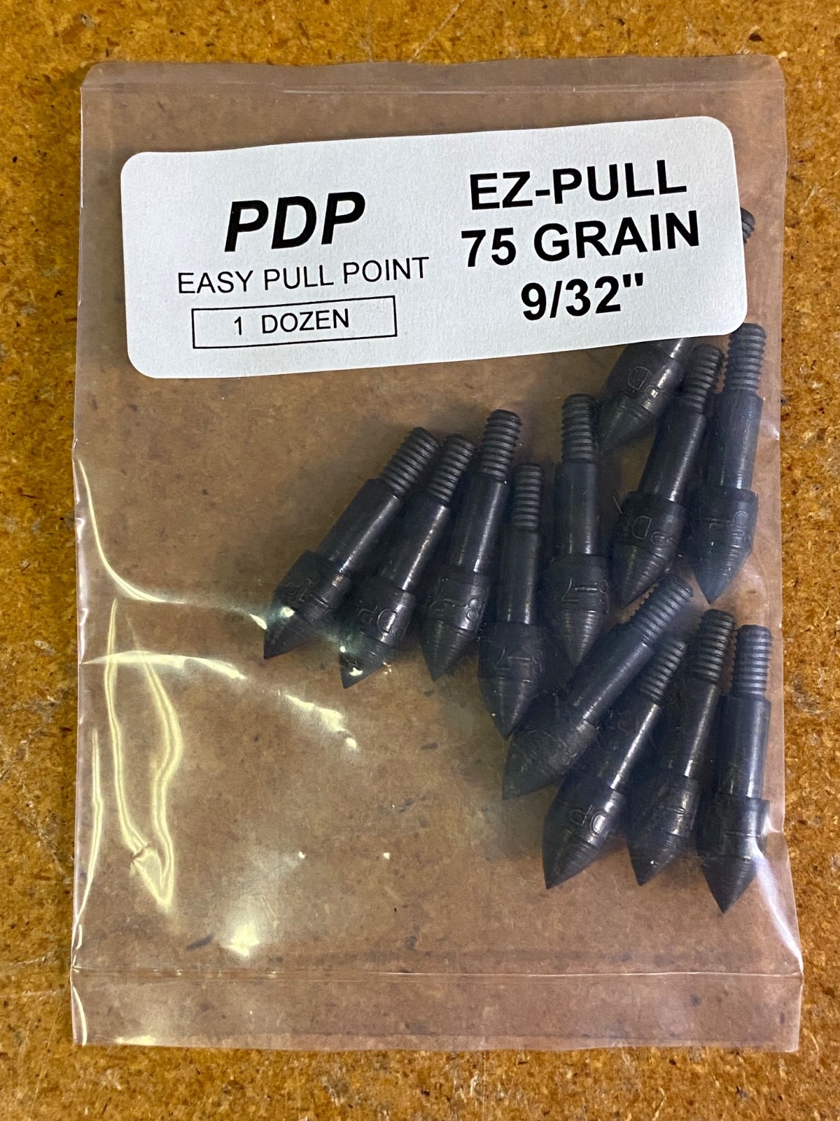 EZ PULL Field Points PDP 75 GRAIN 9/32″ DIAMETER – ARCHERY ARROW POINT SCREW ON