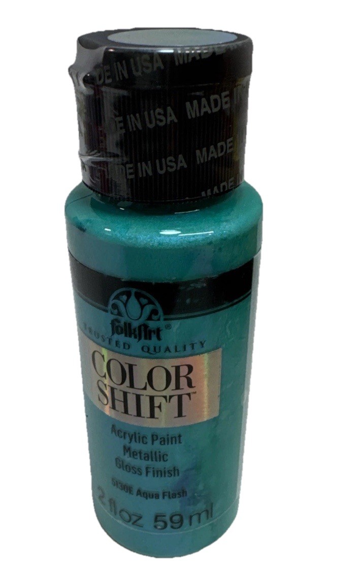 (8) FolkArt Color Shift Acrylic Paint Blue,Purple,Pink,Aqua,Green,Black,Yellow..