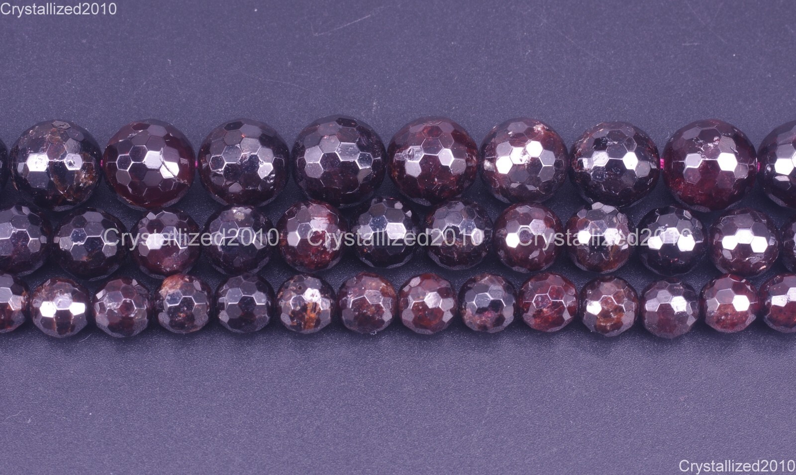 Faceted Natural Dark Red Garnet Gemstone Round Beads 4mm 5mm 6mm 8mm 10mm 15.5″