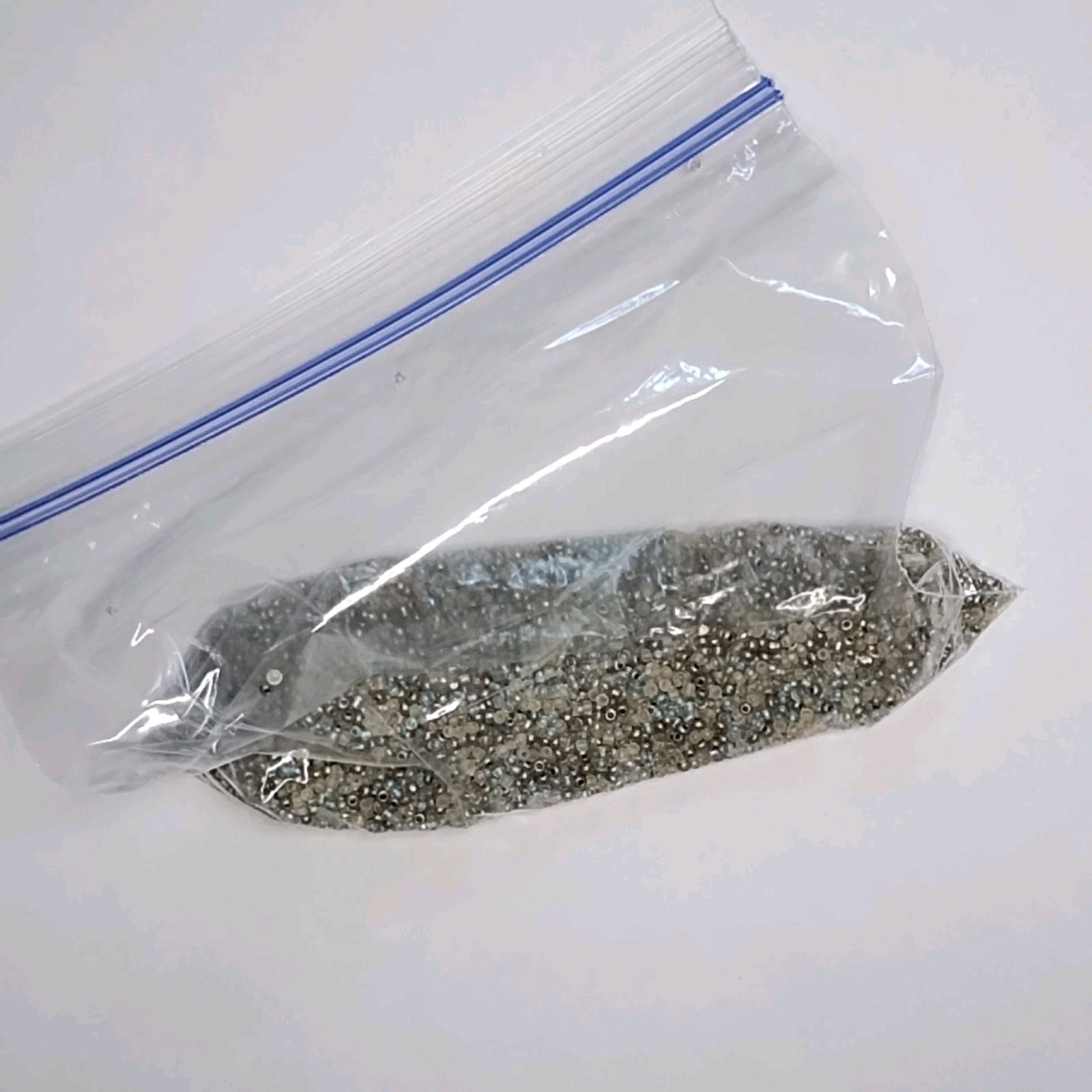 Seed Beads Mixed Colors – Silver, Grey, Clear, Etc – 2.9oz Bag – Loose Beads