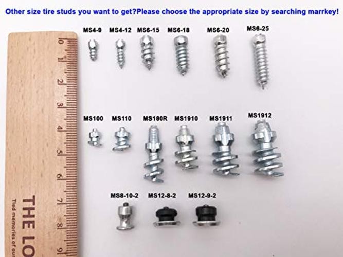 100PCS Steel Body MS1911 (11×22.8mm) Screw in Tire Studs