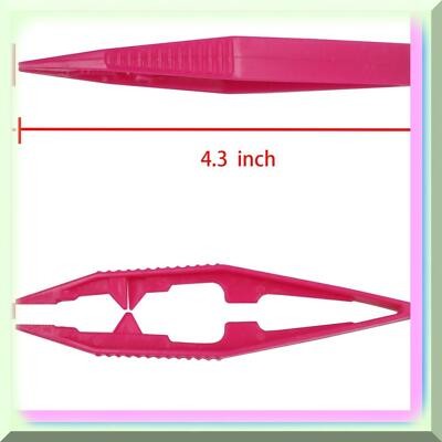 Colorful Plastic Beads and Tweezers Set for Jewelry Making