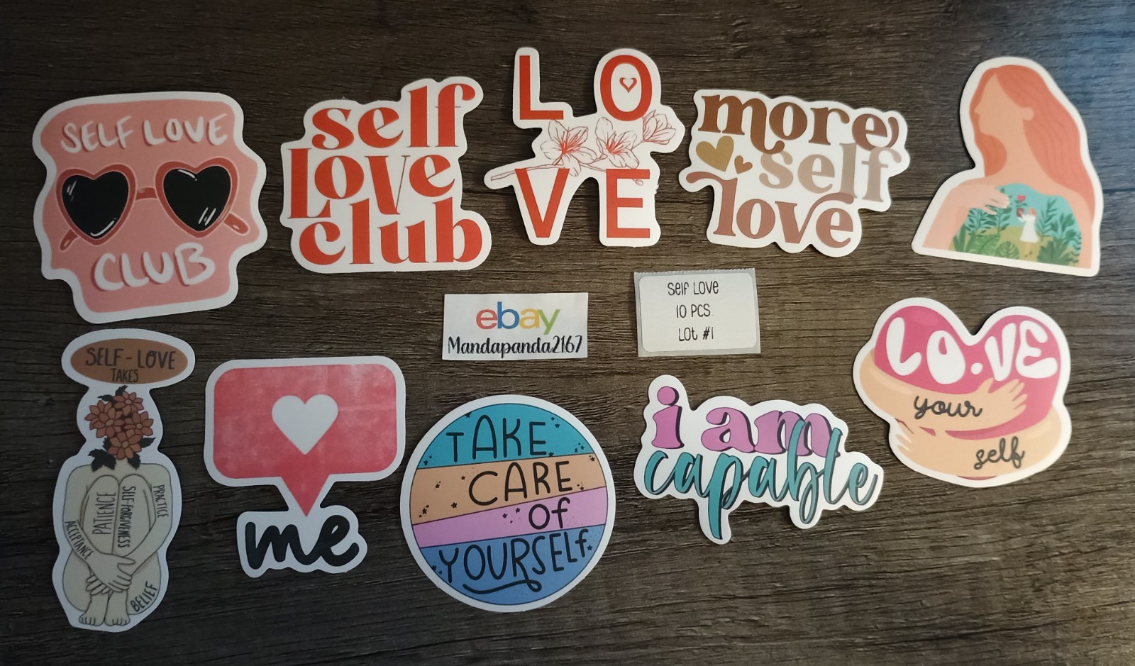 Self Love – Motivation- Stickers – 10 PCs – 6 styles available! See Description